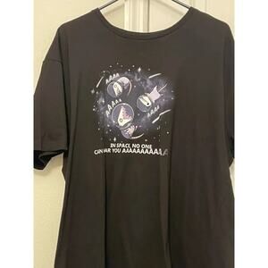 In space, no one can you hear you AAAAAAAAA Black Opossum Space Shirt XL